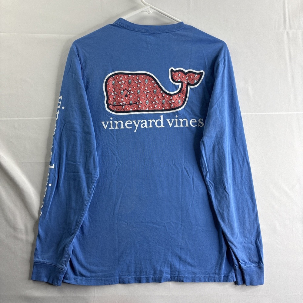Vineyard Vines Men's XS Blue Field Hockey Crew Neck Long Sleeve T-Shirt Casual - Picture 6 of 9